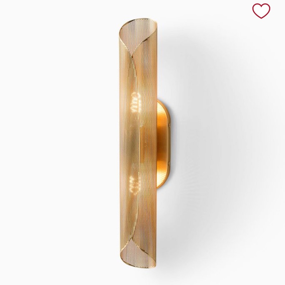 Curled purforated sconce